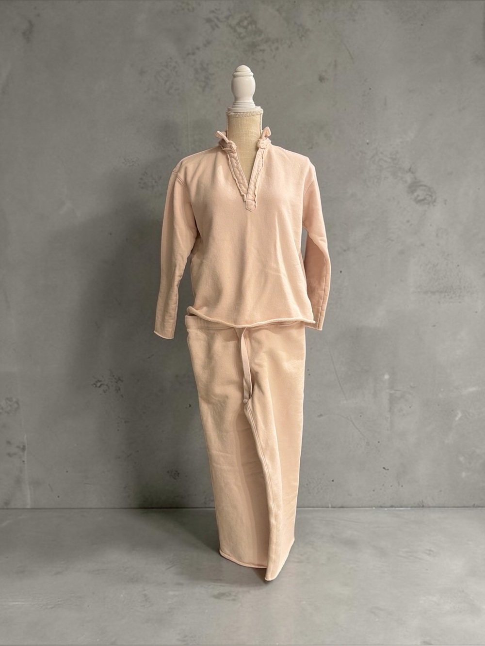 Frank & Eileen Peach Wide-Leg Lounge Jumpsuit